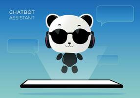 robot vormig Chatbot assistent met kunstmatig intelligentie. schattig robot vector illustratie