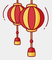 Chinese lantaarns vector illustratie ontwerp
