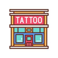 tatoeëren salon in vector. illustratie vector