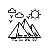 Gizeh piramidepictogram in vector. illustratie vector