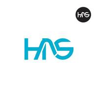brief ha5 heeft monogram logo ontwerp vector