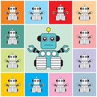 robot logo vectorillustratie - toekomstige technologie - kunstmatige intelligentie - het beste voor uw zakelijke mascotte vector