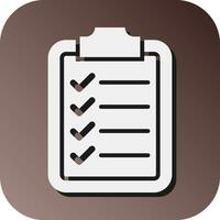 checklist vector glyph helling achtergrond icoon voor persoonlijk en reclame gebruiken.