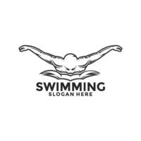 zwemmen logo icoon vector, zwemmen logo ontwerp sjabloon vector