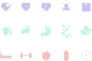 Gezondheid icoon verzameling vector