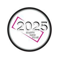 gelukkig nieuw jaar 2025 tekst ontwerp. Hoes van bedrijf dagboek voor 2025 met wensen. brochure ontwerp sjabloon, kaart, spandoek. vector illustratie. geïsoleerd Aan wit achtergrond
