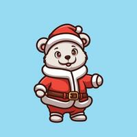 polair beer de kerstman tekenfilm illustratie vector