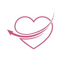 hart, symbool van liefde en Valentijnsdag dag. vlak rood icoon geïsoleerd Aan achtergrond vector illustratie