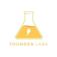 donder labs erlenmayer voorwerp laboratorium gemakkelijk wetenschap logo, overwegen incorporeren een gestileerd, schoon en minimalistische ontwerp vector