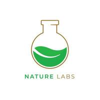 gemakkelijk natuur labs erlenmeyer voorwerp laboratorium gemakkelijk wetenschap logo, overwegen incorporeren een gestileerd, schoon en minimalistische ontwerp, geïsoleerd door wit kleur vector