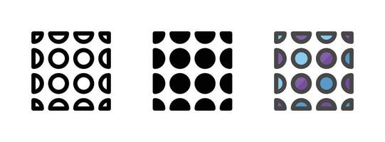 multipurpose polka punt icoon in schets, glyph, gevulde schets stijl vector