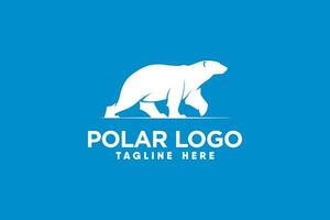 rennen polair beer logo vector met modern en schoon silhouet stijl