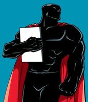 superheld Holding boek silhouet vector