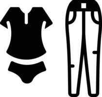 solide icoon voor kleren vector