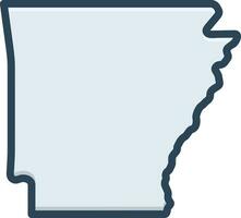 kleur icoon voor Arkansas vector