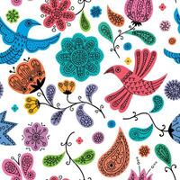 bloemen doodles patroon vector