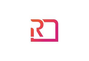r logo vrij helling logo vector