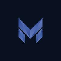 m brief logo ontwerp vector , m initialen logo ontwerp pro vector modern en creatief