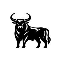 stier icoon silhouet symbool. buffel koe os geïsoleerd Aan wit achtergrond. stier logo welke middelen kracht, moed en taaiheid. vector illustratie