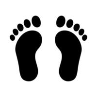 menselijk voetafdrukken. voetstappen icoon. schoenen merken. vector illustratie.