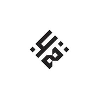 zy meetkundig logo eerste concept met hoog kwaliteit logo ontwerp vector