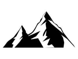 berg vormen voor logo's. berg pieken zwart silhouet vector illustratie