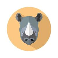 neushoorn icoon Aan wit achtergrond. neushoorn logo. vector illustratie