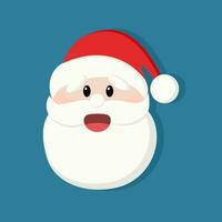 de kerstman claus hoofd. vrolijk kerstmis. ontwerp vector illustratie