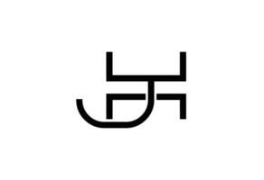 hj modern lijn logo vrij vector