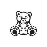 teddy beer logo icoon, vector illustratie ontwerp