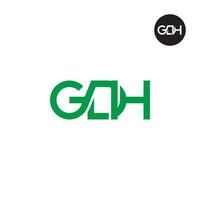 brief gdh monogram logo ontwerp vector