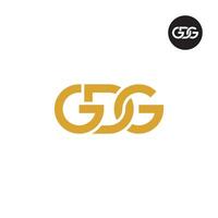 brief gdg monogram logo ontwerp vector