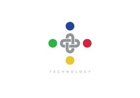 technologie abstract logo vector