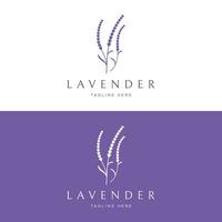 bloeiend lavendel biologisch bloem logo sjabloon ontwerp. logo voor cosmetica, schoonheid, plantkunde, parfum en decoratie. vector