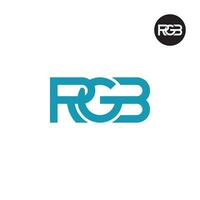 brief rgb monogram logo ontwerp vector