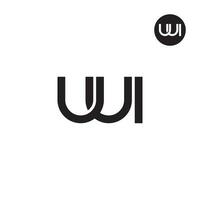 brief uui monogram logo ontwerp vector