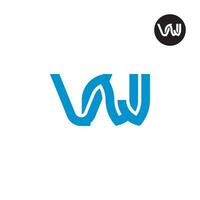 brief vnj monogram logo ontwerp vector