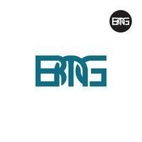 brief bmg monogram logo ontwerp vector