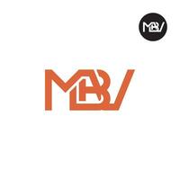 brief mbv monogram logo ontwerp vector