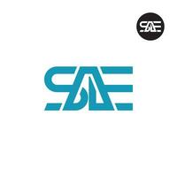 brief sae monogram logo ontwerp vector