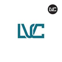 brief lvc monogram logo ontwerp vector