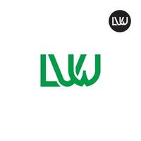 brief lvw monogram logo ontwerp vector