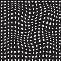 modern gemakkelijk abstract wit kleur klein ster vervormen golvend patroon Aan zwart kleur achtergrond vector