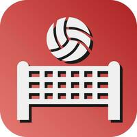 volleybal vector glyph helling achtergrond icoon voor persoonlijk en reclame gebruiken.