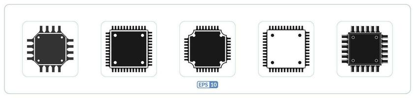 chipset, kunstmatig intelligentie- vlak icoon vector