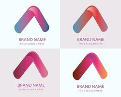 een brief modern kleurrijk helling logo vector. een creatief logo ontwerp element. vector
