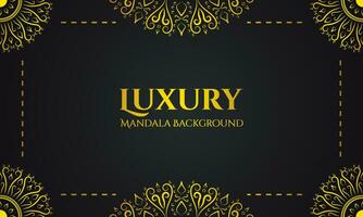 luxe mandala achtergrond met gouden arabesk patroon. vector