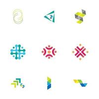modern logo conceptontwerp voor fintech en digitale financiële technologieën vector