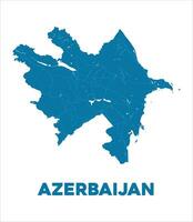 gedetailleerd Azerbeidzjan kaart ontwerp vector