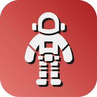 astronaut ruimtepak vector glyph helling achtergrond icoon voor persoonlijk en reclame gebruiken.